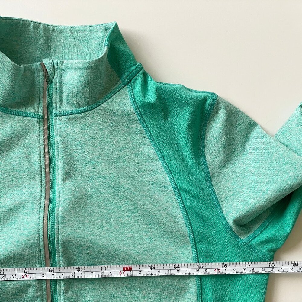 Lucy Aqua Green Heathered Full Zip Training Jacket M - Picture 10 of 11